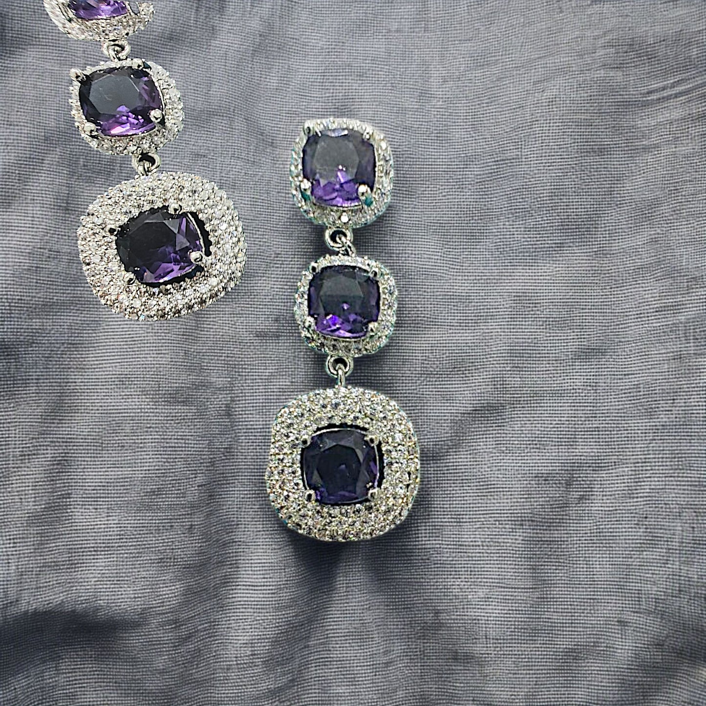 Enfashionate Rhodium-Plated Multi-Color Rhinestones Embellished Necklace