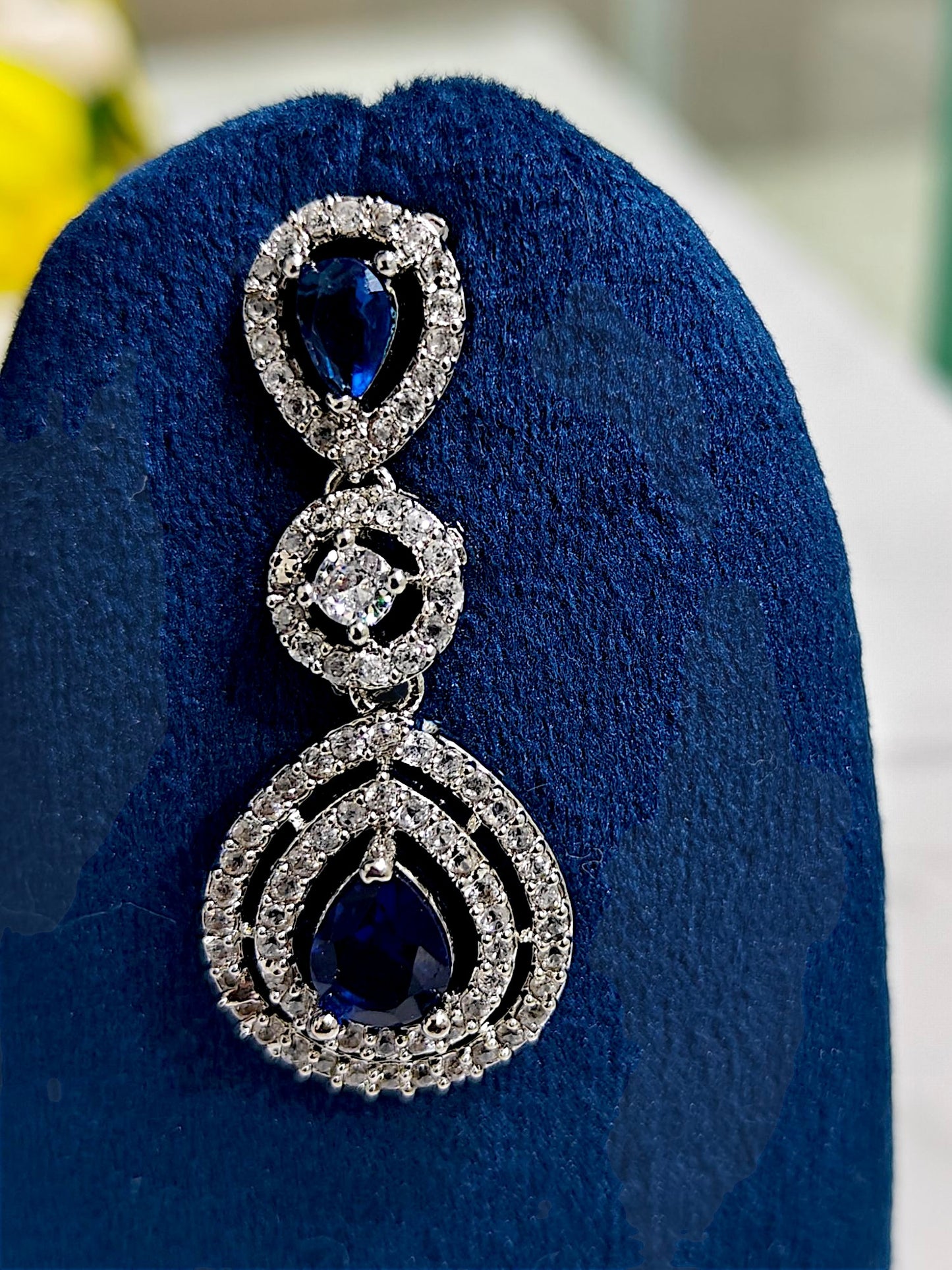 Rhodium-Plated Necklace with Zirconia Accents