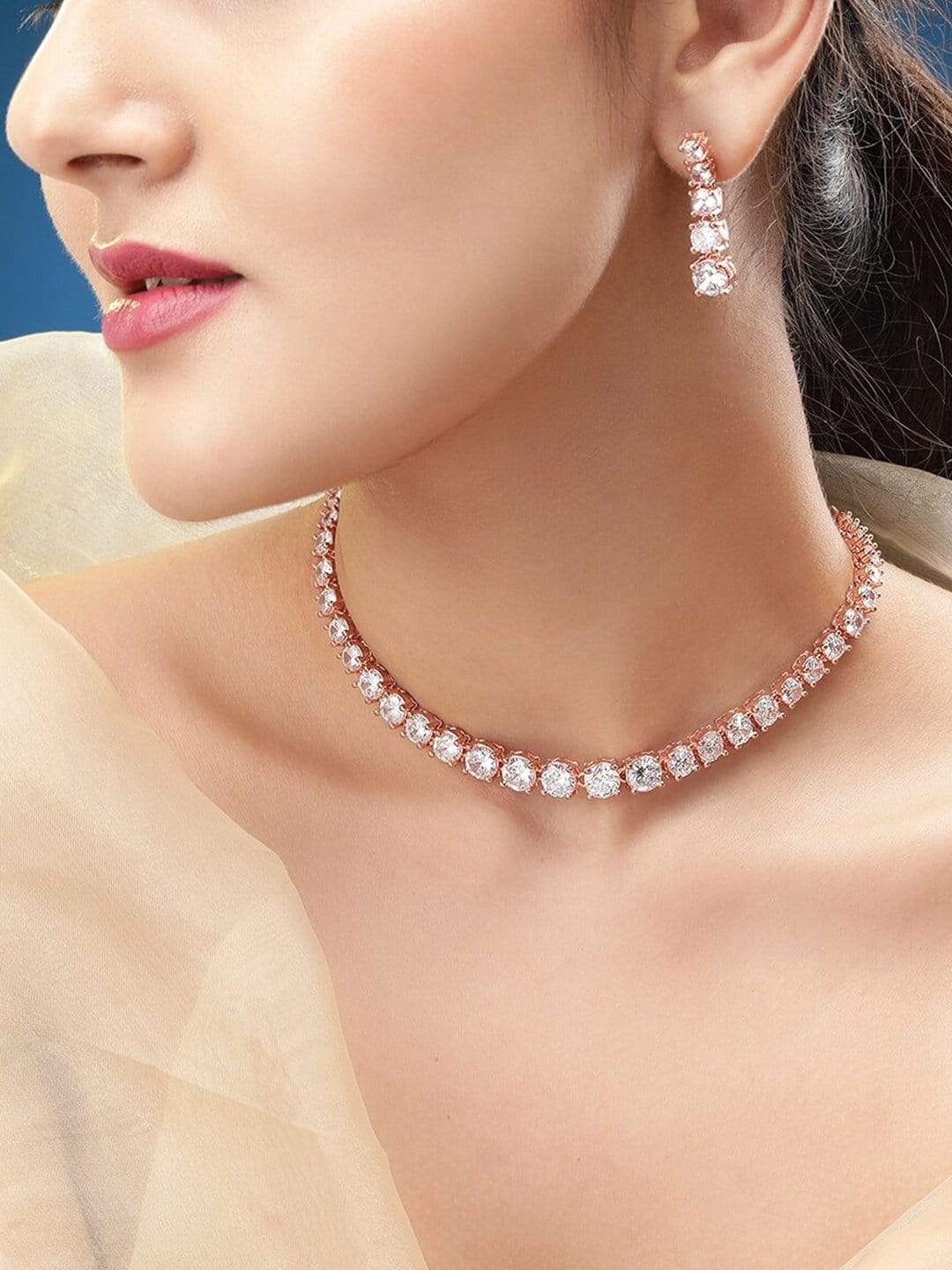AD Rose Gold Necklace Set