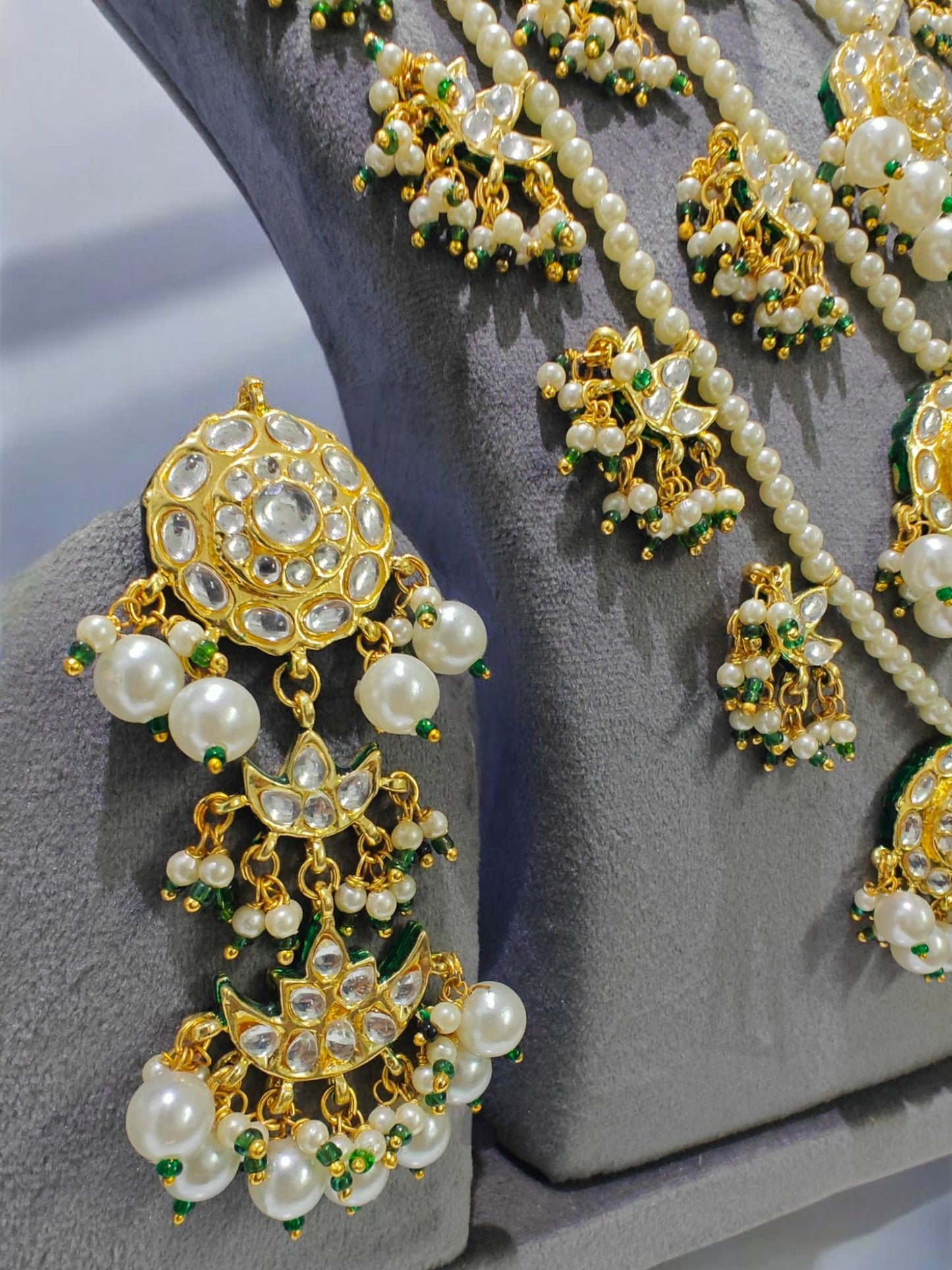 Green Rani Haar by Enfashionate