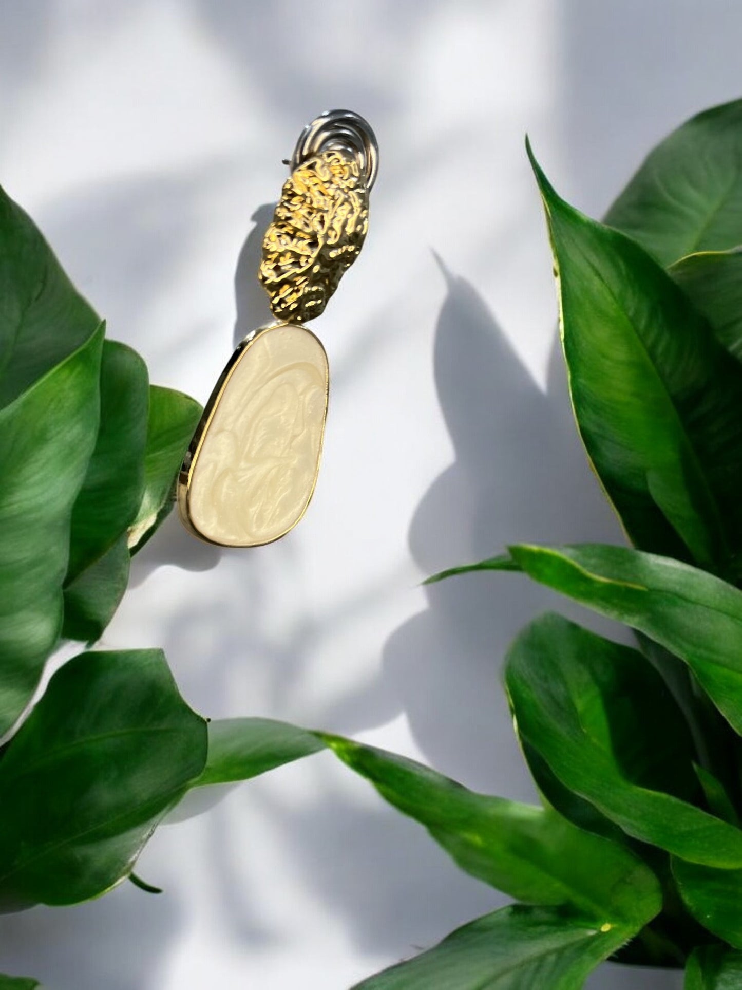 Gold toned enamel detailed Earrings