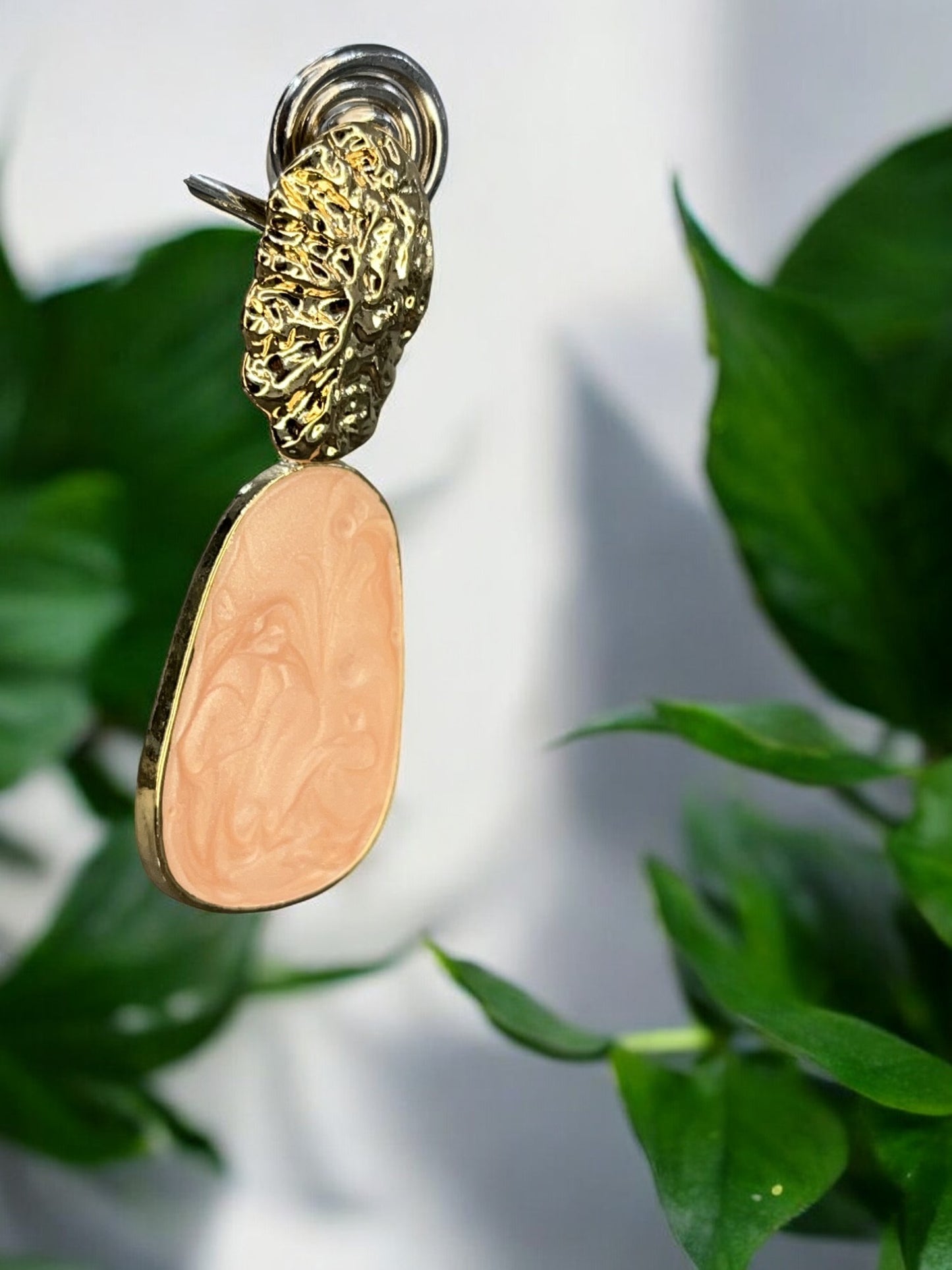 Gold toned enamel detailed Earrings