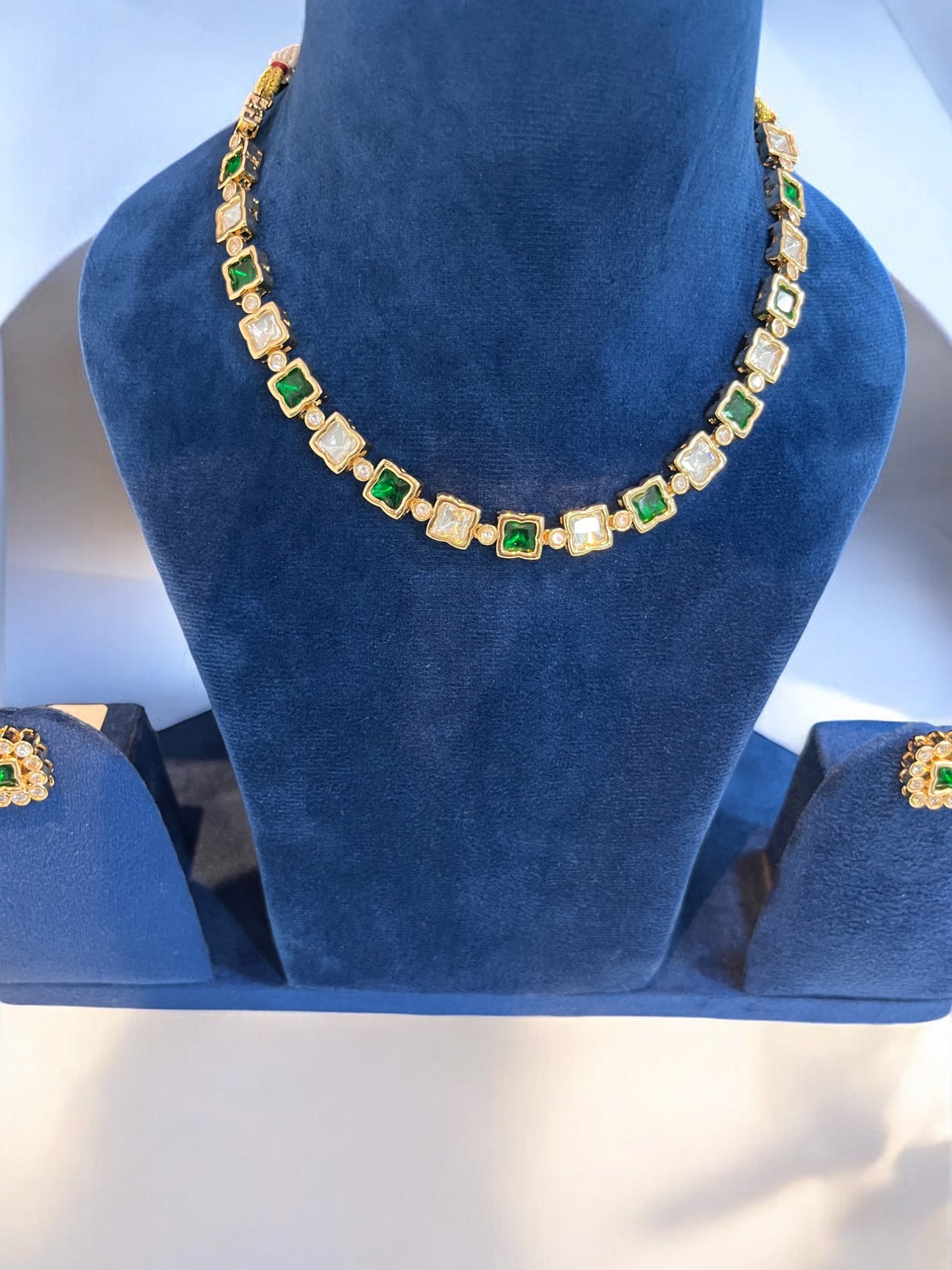 Kundan High Gold Polish Necklace Set