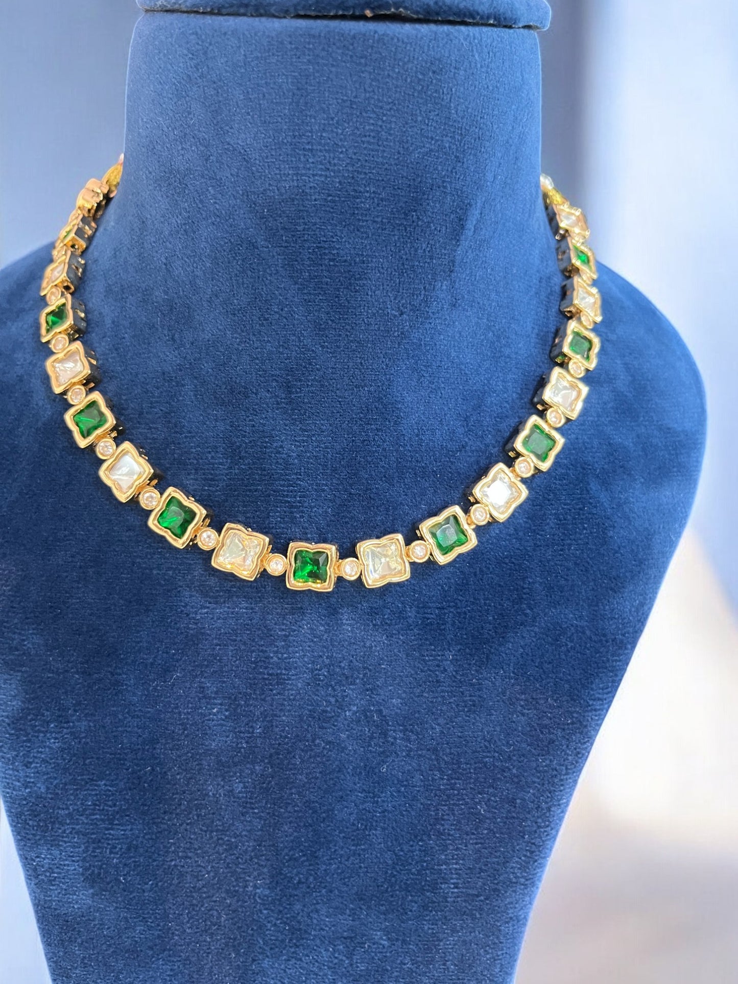 Kundan High Gold Polish Necklace Set