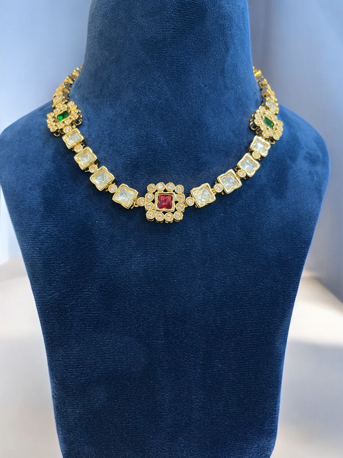 Kundan Jewellery High Gold Polish Kundan Necklace Set