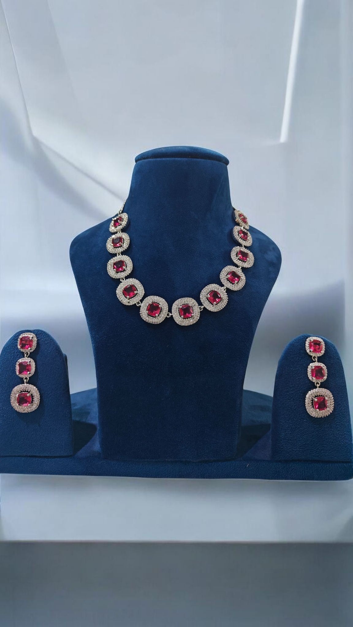 Enfashionate Rhodium-Plated Multi-Color Rhinestones Embellished Necklace