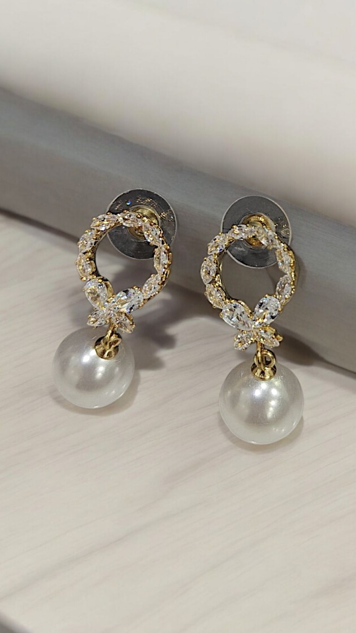 Anti tarnish Pearl Earrings