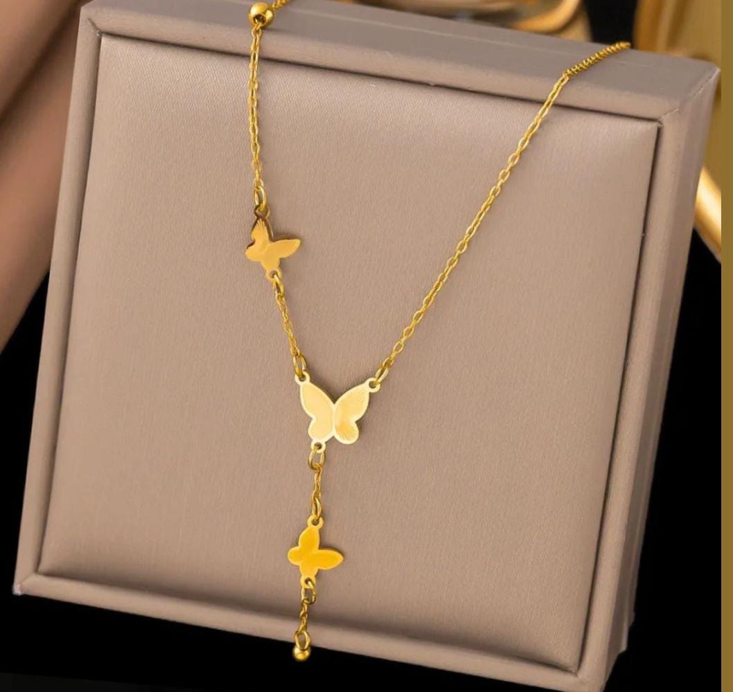 Anti Tarnish Butterfly Chain By Enfashionate