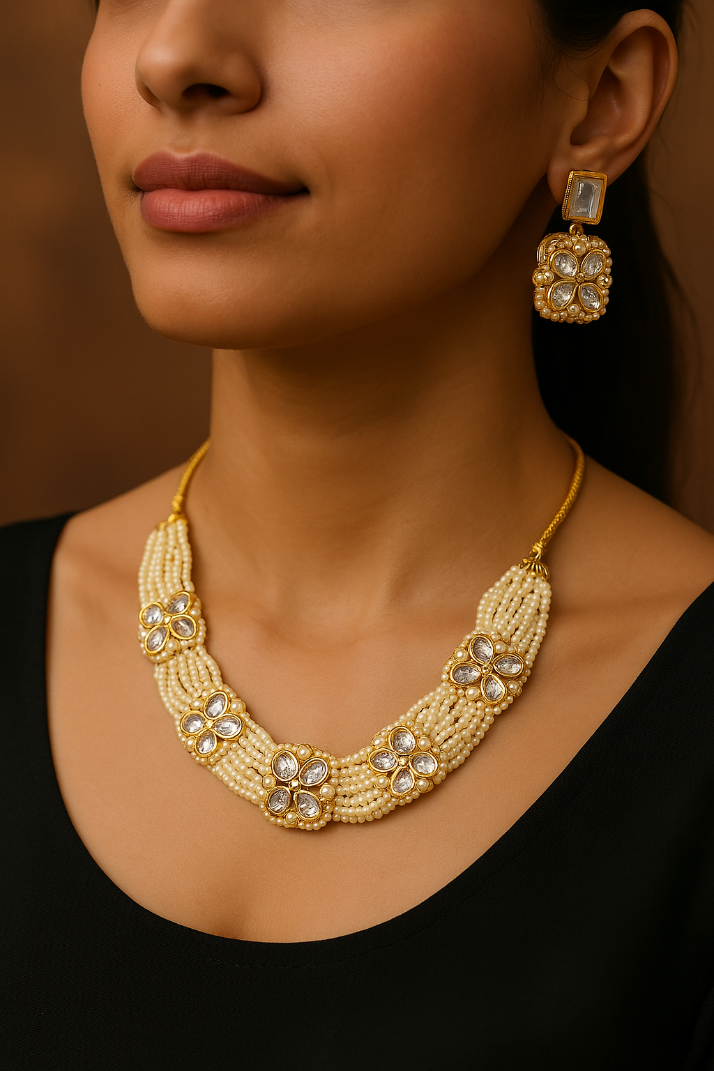 Beads Kundan Choker Set
