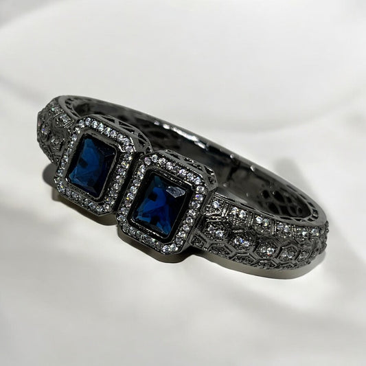 Black Rhodium AD Stone Bracelet