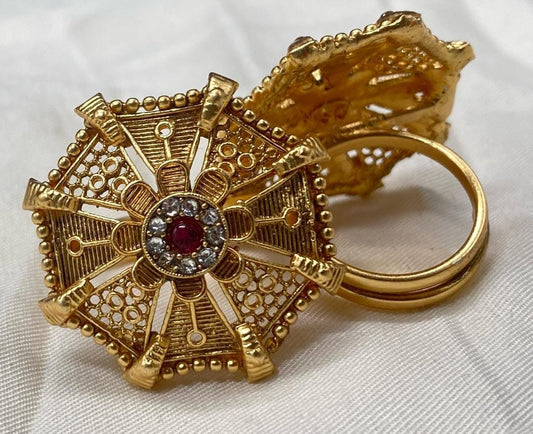Gold plated ring