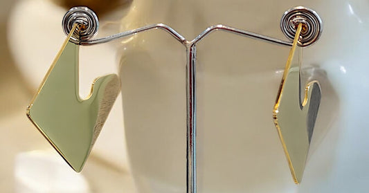 18K Gold Plated Stainless Steel Waterproof Stud Earrings.