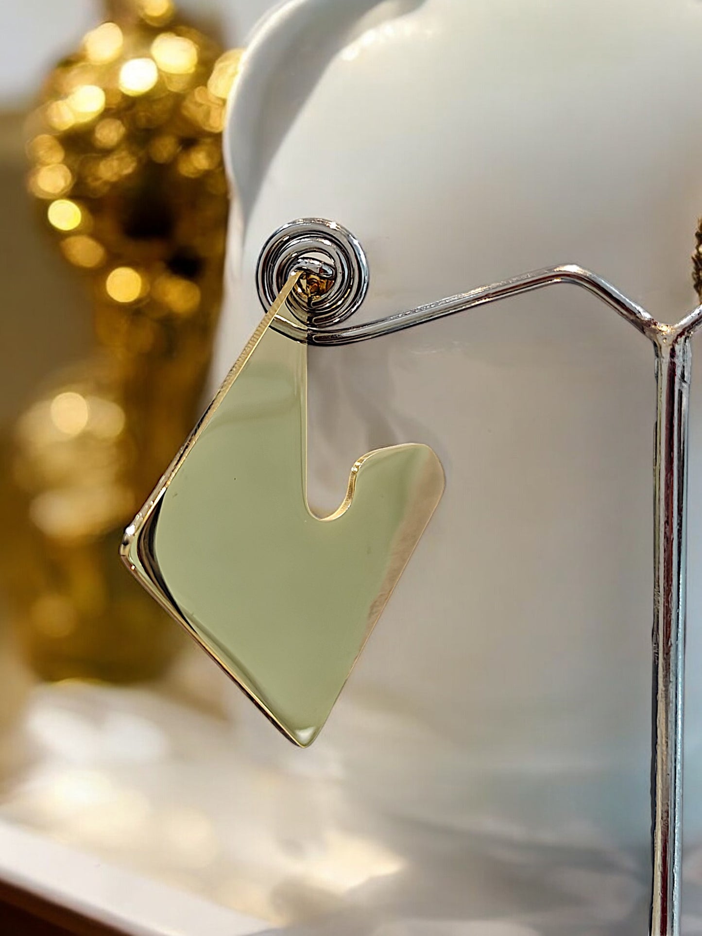 18K Gold Plated Stainless Steel Waterproof Stud Earrings.