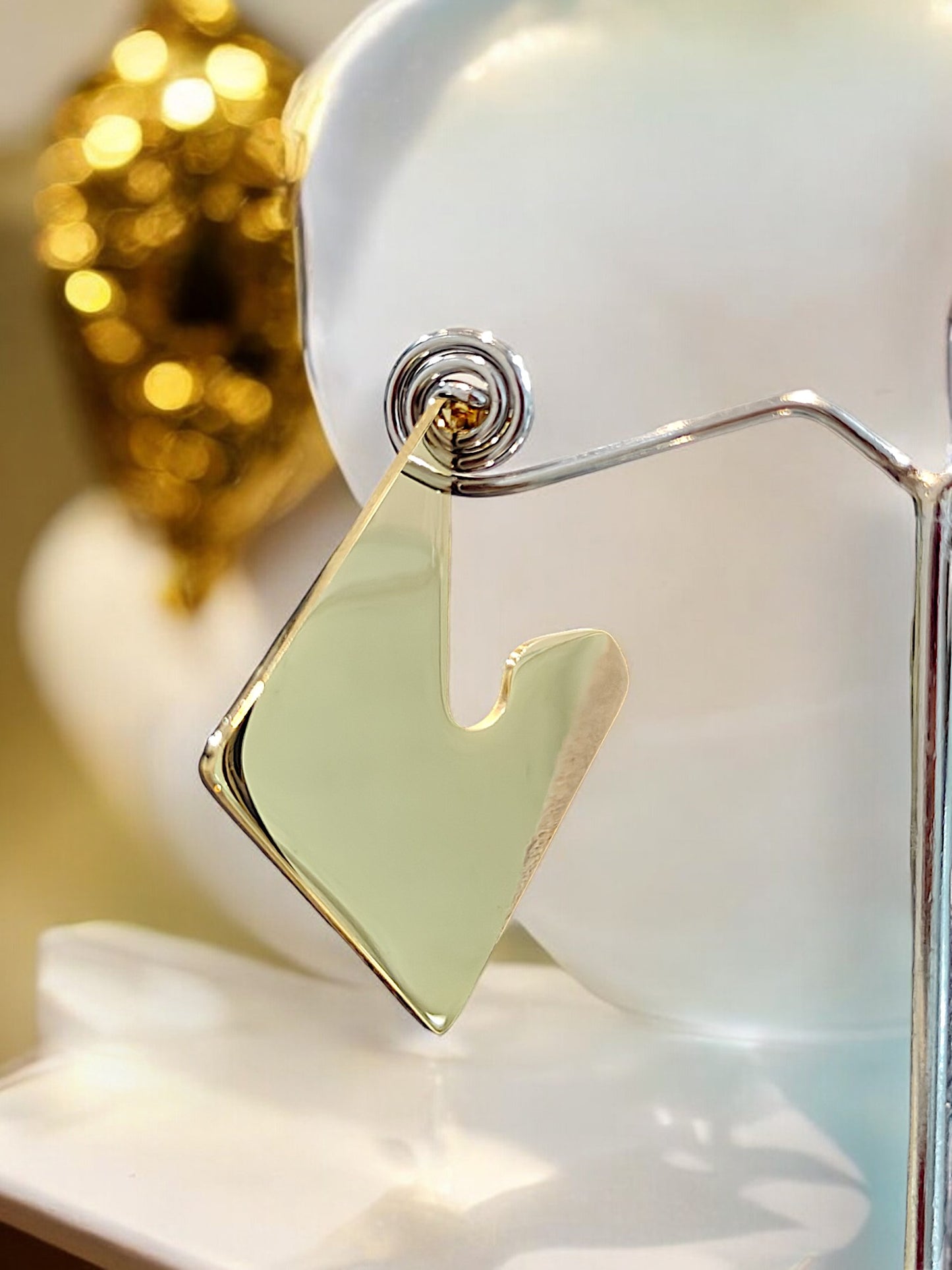 18K Gold Plated Stainless Steel Waterproof Stud Earrings.