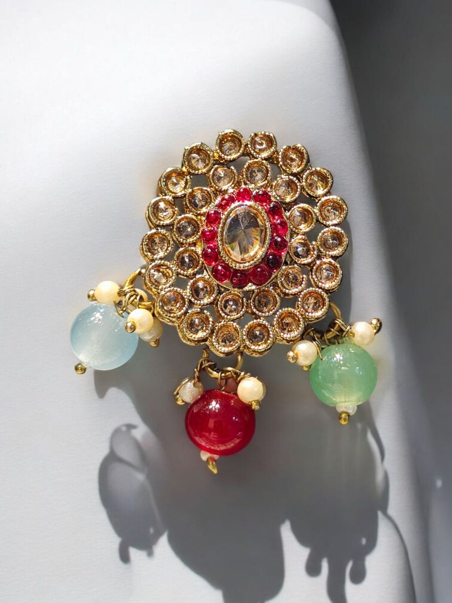 Multi Coloured Choker Set with Mang Tikka