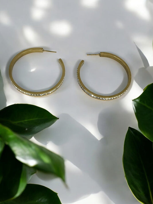 Enfashionate 18k Gold Plated Brass Earrings