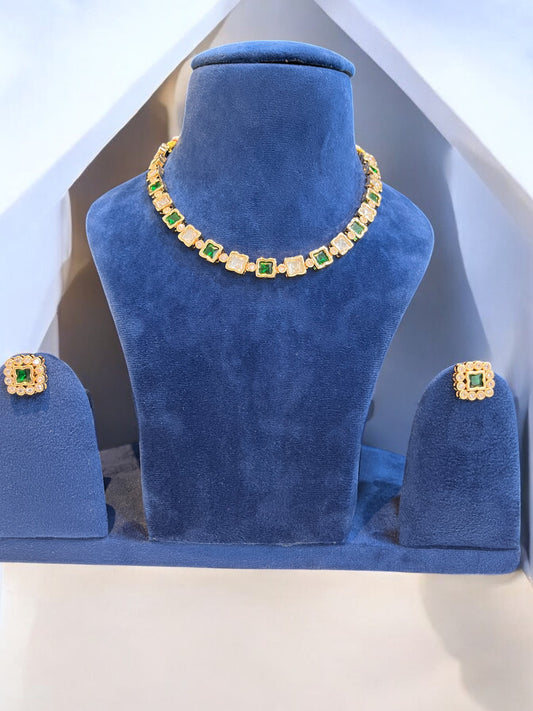 Kundan High Gold Polish Necklace Set