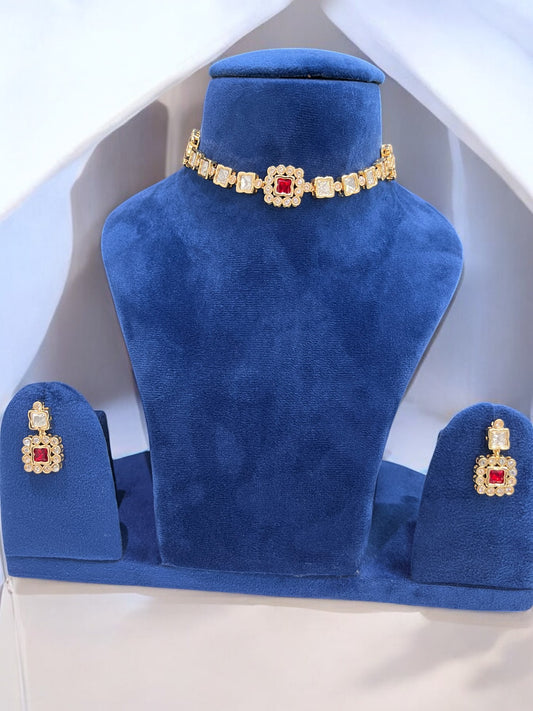 Kundan Jewellery High Gold Polish Kundan Necklace Set