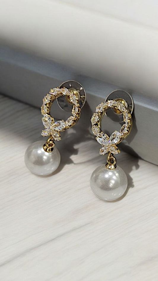 Anti tarnish Pearl Earrings