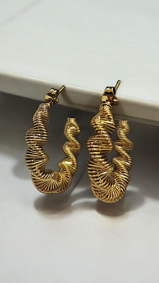 Anti tarnish Spring Hoop Earings
