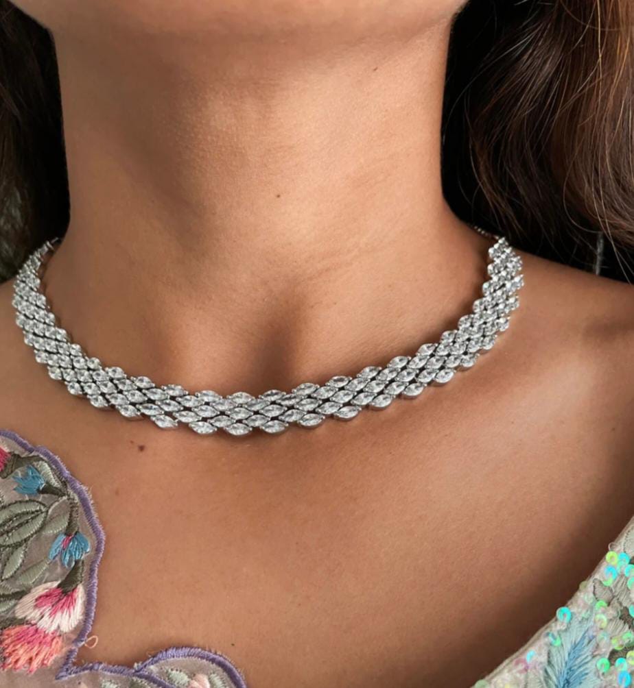 Diamond Choker Set By Enfashionate
