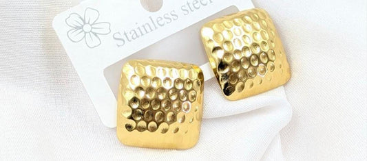 Anti Tarnish Stainless Steel Gold Plated Earrings