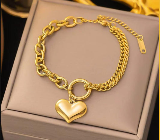 Heart Chain Bracelet