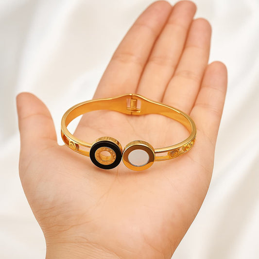 Dual Tone Enamel Anti Tarnish Bracelet