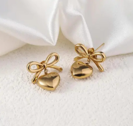 Anti Tarnish Heart Shaped Earrings