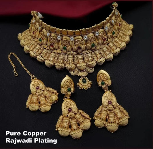 Gold plated choker necklace